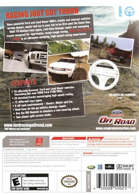 Ford Racing Off Road box cover back